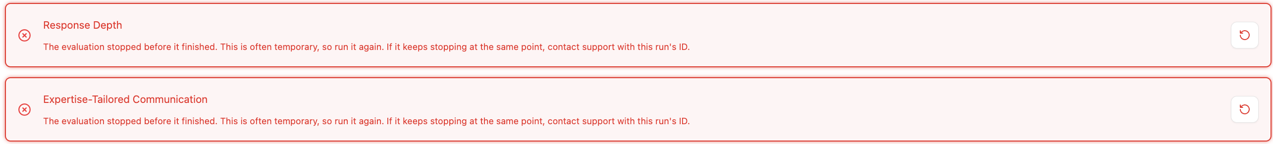 Meaningful Error Message