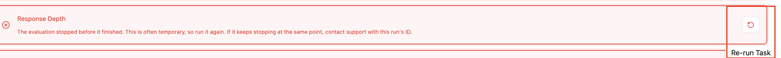 Rerun Failed Evaluation