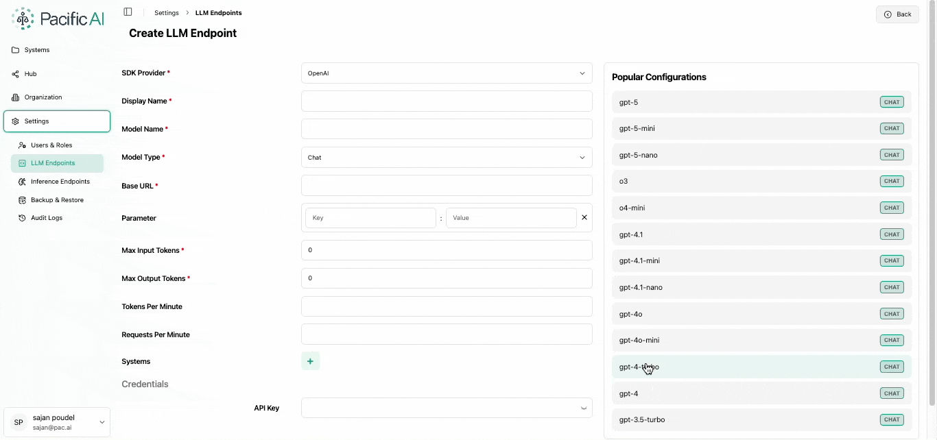 Configure LLM Endpoint