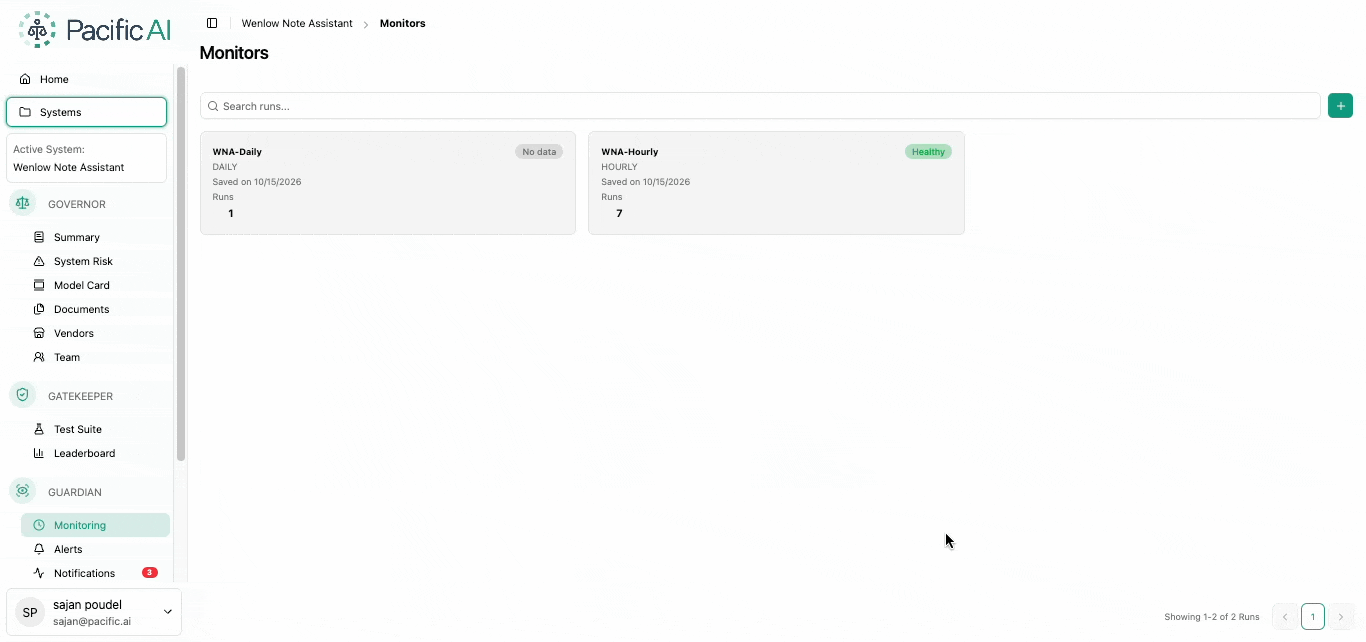 View Monitoring Results