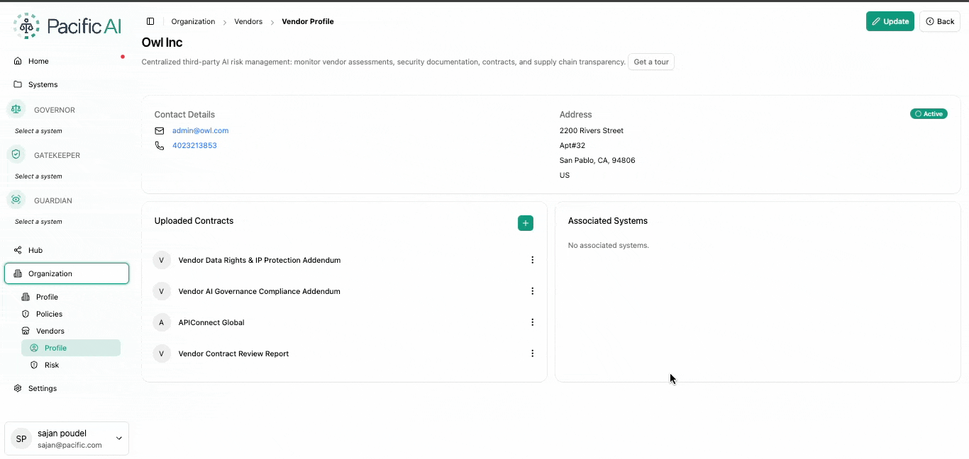 Vendor Contract Evidence