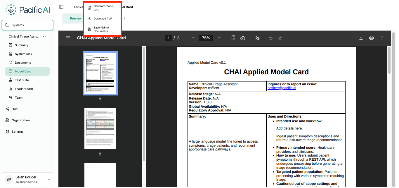 Download or Save Model Card