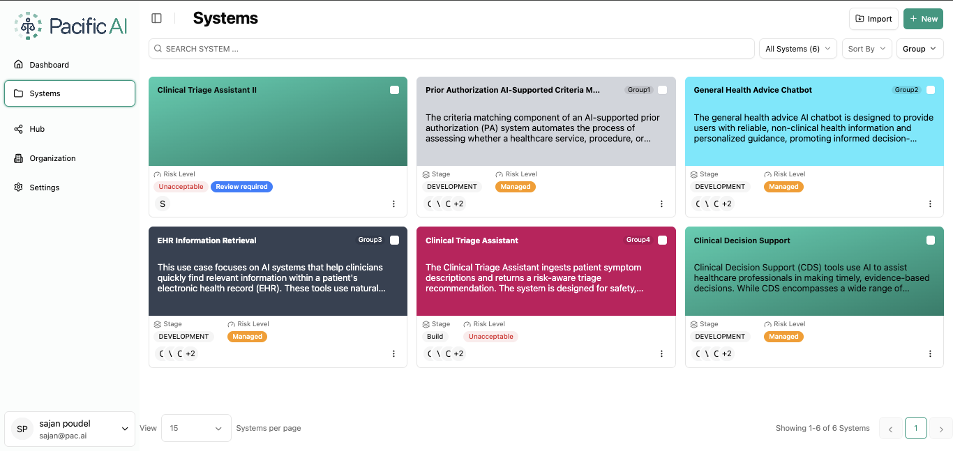 Systems Dashboard